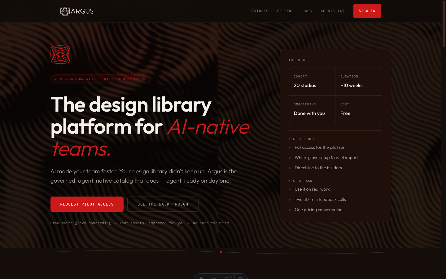 Argus after Oracle Design System — cohesive visual identity with eye-derived icons, Outfit typeface, and consistent spatial tokens applied across the interface
